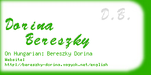 dorina bereszky business card